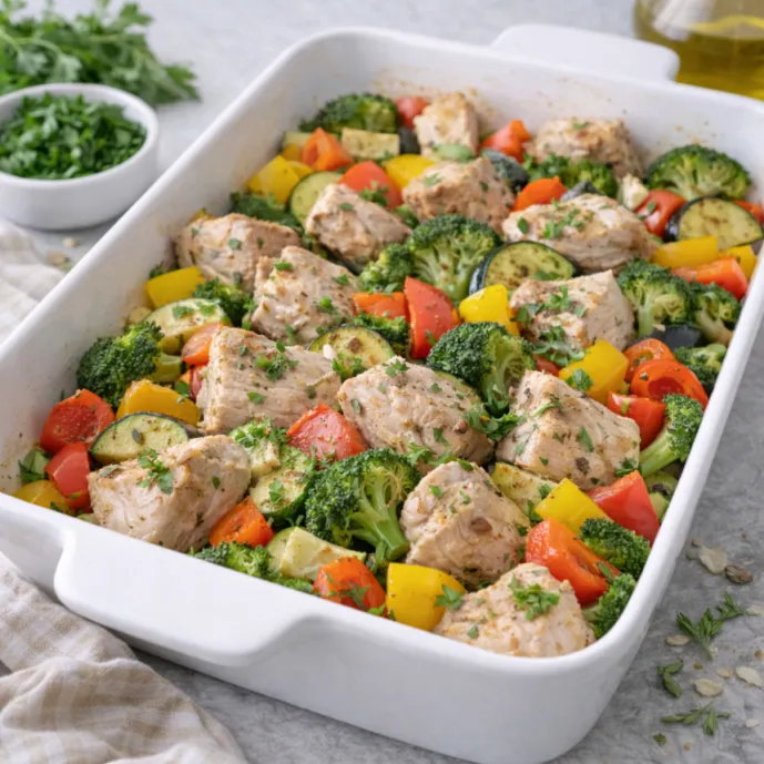 Индейка с овощами в духовке — диетический ПП-ужин