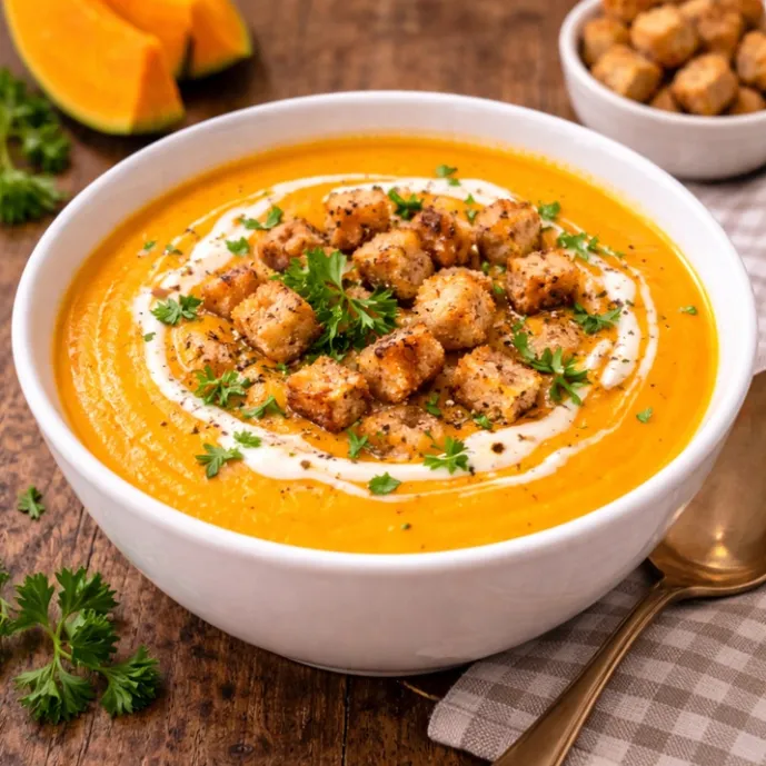 Суп-пюре из тыквы со сливками