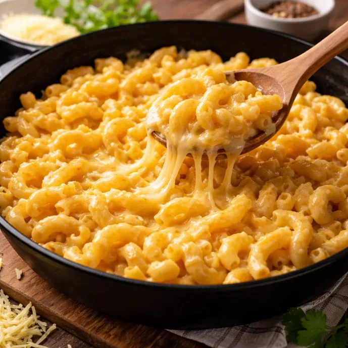 Макароны с сыром на сковороде — быстро и просто