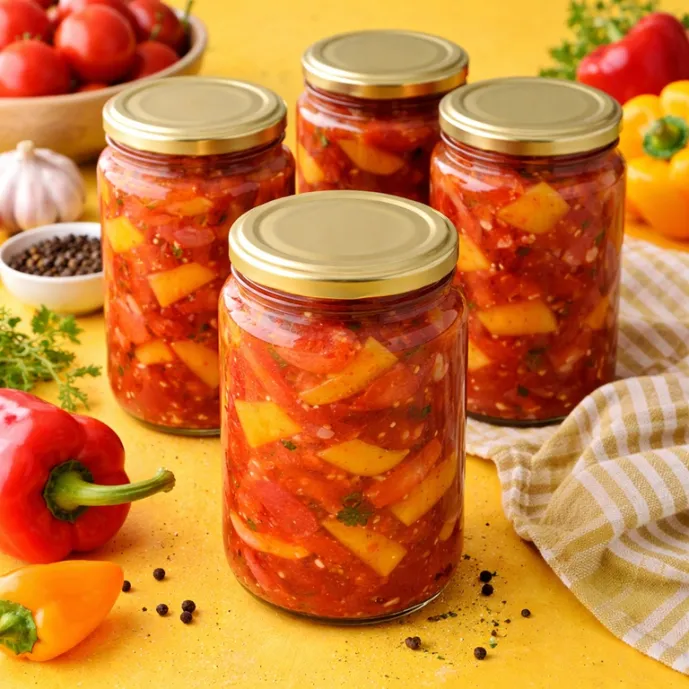 Салат из перца с помидорами на зиму