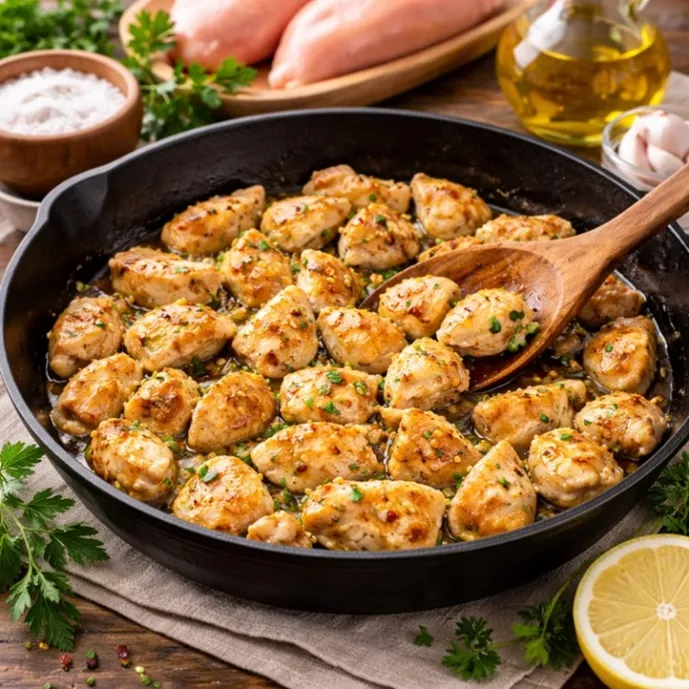 Курица в сметанном соусе на сковороде