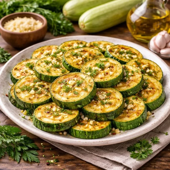 Жареные кабачки с чесноком