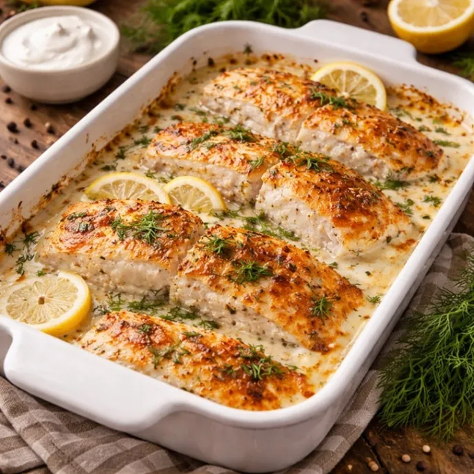 Рыба в сметане, запечённая в духовке